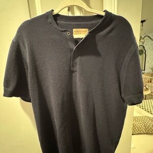 Weston Jon Boucher Navy knit Henley men’s large